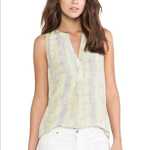 Joie Aruna Pythion Printed Top In Citrine